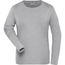 Ladies' BIO Stretch-Longsleeve Work - Langarm Shirt aus weichem Elastic-Single-Jersey [Gr. S] (grey-heather) (Art.-Nr. CA076644)