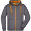 Men's Doubleface Jacket - Sportive Jacke mit Kapuze [Gr. XXL] (carbon/orange) (Art.-Nr. CA077344)