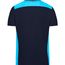 Men's Workwear T-Shirt - Strapazierfähiges und pflegeleichtes T-Shirt mit Kontrasteinsätzen [Gr. M] (navy/turquoise) (Art.-Nr. CA078768)