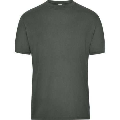 Men's BIO Workwear T-Shirt - Strapazierfähiges und pflegeleichtes T-Shirt [Gr. 6XL] (Art.-Nr. CA080370) - Materialmix aus gekämmter, ringgesponne...