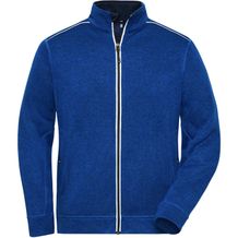 Men's Knitted Workwear Fleece Jacket - Pflegeleichte Strickfleece-Jacke [Gr. 3XL] (dark-royal-melange/navy) (Art.-Nr. CA080458)