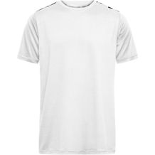 Men's Sports Shirt - Funktionsshirt aus recyceltem Polyester für Sport und Freizeit [Gr. 3XL] (white/black-printed) (Art.-Nr. CA080482)