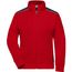 Ladies' Workwear Sweat Jacket - Sweatjacke mit Stehkragen und Kontrasteinsätzen [Gr. S] (red/navy) (Art.-Nr. CA080971)