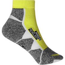 Sport Sneaker Socks - Funktionelle, kurze Sportsocke für Damen und Herren (bright-yellow / white) (Art.-Nr. CA081020)