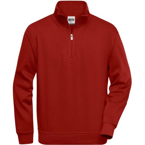 Workwear Half Zip Sweat - Sweatshirt mit Stehkragen und Reißverschluss [Gr. XL] (Art.-Nr. CA084391) - Strapazierfähige pflegeleichte Baumwoll...
