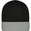 Knitted Cap - Klassische Strickmütze mit Umschlag (black/grey) (Art.-Nr. CA084605)