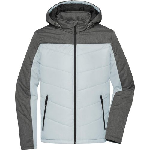 Men's Winter Jacket - Sportliche Winterjacke mit Kapuze [Gr. 3XL] (Art.-Nr. CA085642) - Wattierte Jacke im Materialmix mit...