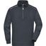 Workwear Half-Zip Sweat - Sweatshirt mit Stehkragen, Reißverschluss und Kontrastpaspel [Gr. 4XL] (carbon) (Art.-Nr. CA087650)