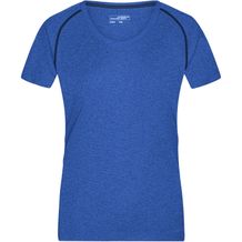 Ladies' Sports T-Shirt - Funktionsshirt für Fitness und Sport [Gr. XS] (blue-melange/navy) (Art.-Nr. CA088192)