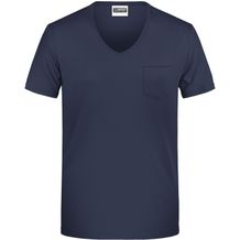 Men's-T Pocket - T-Shirt mit modischer Brusttasche [Gr. S] (navy) (Art.-Nr. CA088318)