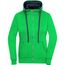 Ladies' Lifestyle Zip-Hoody - Sweatjacke mit Reißverschluss und Kapuze [Gr. L] (green/navy) (Art.-Nr. CA088684)