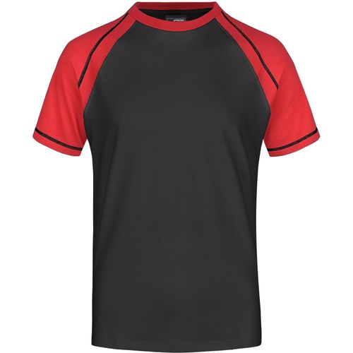 Men's Raglan-T - T-Shirt in sportlicher, zweifarbiger Optik [Gr. S] (Art.-Nr. CA088802) - Hochwertiger Single-Jersey
Gekämmte...