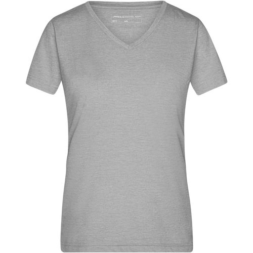 Ladies' Heather T-Shirt - Modisches T-Shirt mit V-Ausschnitt [Gr. XL] (Art.-Nr. CA089006) - Hochwertige Melange Single Jersey...