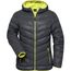 Ladies' Down Jacket - Ultraleichte Daunenjacke mit Kapuze in sportlichem Style [Gr. XXL] (carbon/acid-yellow) (Art.-Nr. CA089041)