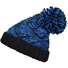 Highloft Fleece Hat - Lässige Mütze mit extra großem Pompon (schwarz / blau) (Art.-Nr. CA089269)