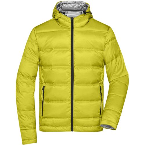 Men's Hooded Down Jacket - Daunenjacke mit Kapuze in neuem Design, Steppung der Jacke ist geklebt und nicht genäht [Gr. XL] (Art.-Nr. CA091379) - Softes, leichtes, wind- und wasserabweis...