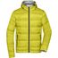 Men's Hooded Down Jacket - Daunenjacke mit Kapuze in neuem Design, Steppung der Jacke ist geklebt und nicht genäht [Gr. XL] (yellow/silver) (Art.-Nr. CA091379)
