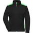 Ladies' Workwear Sweat Jacket - Sweatjacke mit Stehkragen und Kontrasteinsätzen [Gr. M] (black/lime-green) (Art.-Nr. CA093038)