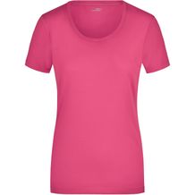 Ladies' Stretch Round-T - T-Shirt aus weichem Elastic-Single-Jersey [Gr. S] (pink) (Art.-Nr. CA093048)