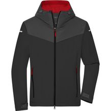 Men's Allweather Jacket - Leichte, gefütterte Outdoor Softshelljacke für extreme Wetterbedingungen [Gr. 3XL] (black/carbon/light-red) (Art.-Nr. CA093818)