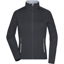 Ladies' Stretchfleece Jacket - Bi-elastische, körperbetonte Jacke im sportlichen Look [Gr. L] (black/silver) (Art.-Nr. CA094271)