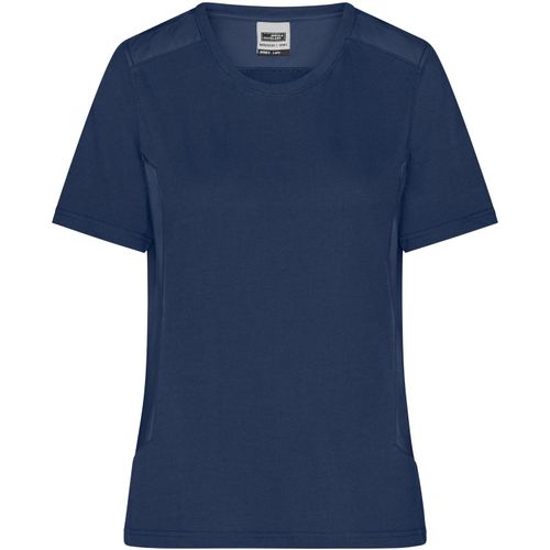 Ladies' Workwear T-Shirt - Strapazierfähiges und pflegeleichtes T-Shirt mit Kontrasteinsätzen [Gr. XL] (Art.-Nr. CA094529) - Materialmix aus gekämmter, ringgesponne...