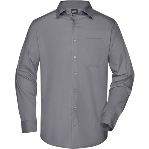 Men's Business Shirt Long-Sleeved - Klassisches Shirt aus strapazierfähigem Mischgewebe [Gr. S] (Art.-Nr. CA094580) - Pflegeleichte Popeline-Qualität mi...