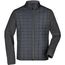 Men's Knitted Hybrid Jacket - Strickfleecejacke im stylischen Materialmix [Gr. M] (grey-melange/anthracite-melange) (Art.-Nr. CA096717)