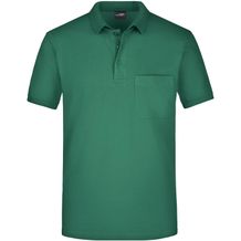 Men's Polo Pocket - Klassisches Poloshirt mit Brusttasche [Gr. S] (dark-green) (Art.-Nr. CA097213)