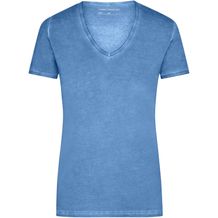 Ladies' Gipsy T-Shirt - Trendiges T-Shirt mit V-Ausschnitt [Gr. L] (horizon-blue) (Art.-Nr. CA098843)