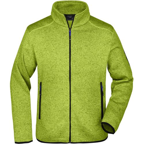 Men's Knitted Fleece Jacket - Modische Strickfleece Jacke mit Stehkragen [Gr. L] (Art.-Nr. CA099103) - Weiches, wärmendes, pflegeleichte...