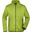 Men's Knitted Fleece Jacket - Modische Strickfleece Jacke mit Stehkragen [Gr. L] (kiwi-melange/royal) (Art.-Nr. CA099103)