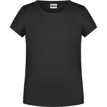 Girls' Basic-T - T-Shirt für Kinder in klassischer Form [Gr. M] (black) (Art.-Nr. CA100150)