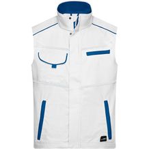 Workwear Vest - Funktionelle Weste im sportlichen Look mit hochwertigen Details [Gr. 3XL] (white/royal) (Art.-Nr. CA100473)