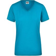Ladies' Workwear T-Shirt - Strapazierfähiges und pflegeleichtes T-Shirt [Gr. 3XL] (Turquoise) (Art.-Nr. CA100756)