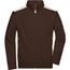 Men's Workwear Sweat Jacket - Sweatjacke mit Stehkragen und Kontrasteinsätzen [Gr. XXL] (brown/stone) (Art.-Nr. CA101541)