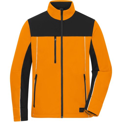 Signal-Workwear Softshell-Jacket - Softshelljacke in Signalfarbe [Gr. XXL] (Art.-Nr. CA102190) - Robustes, strapazierfähiges Softshellma...