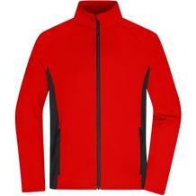 Men's Stretchfleece Jacket - Bequeme, elastische Stretchfleece Jacke im sportlichen Look für Arbeit, Sport und Lifestyle [Gr. XXL] (red/black) (Art.-Nr. CA102254)