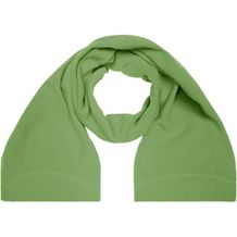 Microfleece Scarf - Eleganter Fleece Schal mit umgenähten Enden und Ziernaht (green) (Art.-Nr. CA103185)