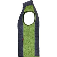 Ladies' Knitted Hybrid Vest - Weste im stylischen Materialmix (kiwi-melange / anthracite-melange) (Art.-Nr. CA103611)
