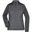Ladies' Knitted Hybrid Jacket - Strickfleecejacke im stylischen Materialmix [Gr. L] (grey-melange/anthracite-melange) (Art.-Nr. CA103654)