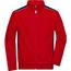 Men's Workwear Sweat Jacket - Sweatjacke mit Stehkragen und Kontrasteinsätzen [Gr. M] (red/navy) (Art.-Nr. CA104065)