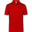 Men's Workwear Polo - Strapazierfähiges und pflegeleichtes Polo mit Kontrasteinsätzen [Gr. 5XL] (red/black) (Art.-Nr. CA105114)