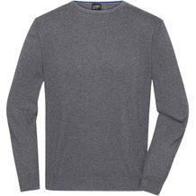 Men's Round-Neck Pullover - Klassischer Baumwoll-Pullover [Gr. L] (grey-heather) (Art.-Nr. CA105798)