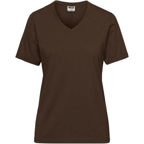 Ladies' BIO Workwear T-Shirt - Strapazierfähiges und pflegeleichtes T-Shirt [Gr. XL] (Art.-Nr. CA106295) - Materialmix aus gekämmter, ringgesponne...