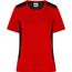Ladies' Workwear T-Shirt - Strapazierfähiges und pflegeleichtes T-Shirt mit Kontrasteinsätzen [Gr. S] (red/black) (Art.-Nr. CA107457)