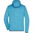 Men's Knitted Fleece Hoody - Kapuzenjacke aus Strickfleece in Melange-Optik [Gr. XXL] (blue-melange/black) (Art.-Nr. CA107872)