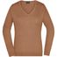 Ladies' V-Neck Pullover - Klassischer Baumwoll-Pullover [Gr. XL] (camel) (Art.-Nr. CA108666)
