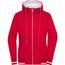 Ladies' Club Sweat Jacket - Sweatjacke mit Reißverschluss und Kapuze [Gr. M] (red/white) (Art.-Nr. CA109346)