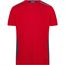 Men's Workwear T-Shirt - Strapazierfähiges und pflegeleichtes T-Shirt mit Kontrasteinsätzen [Gr. XS] (red/navy) (Art.-Nr. CA109496)